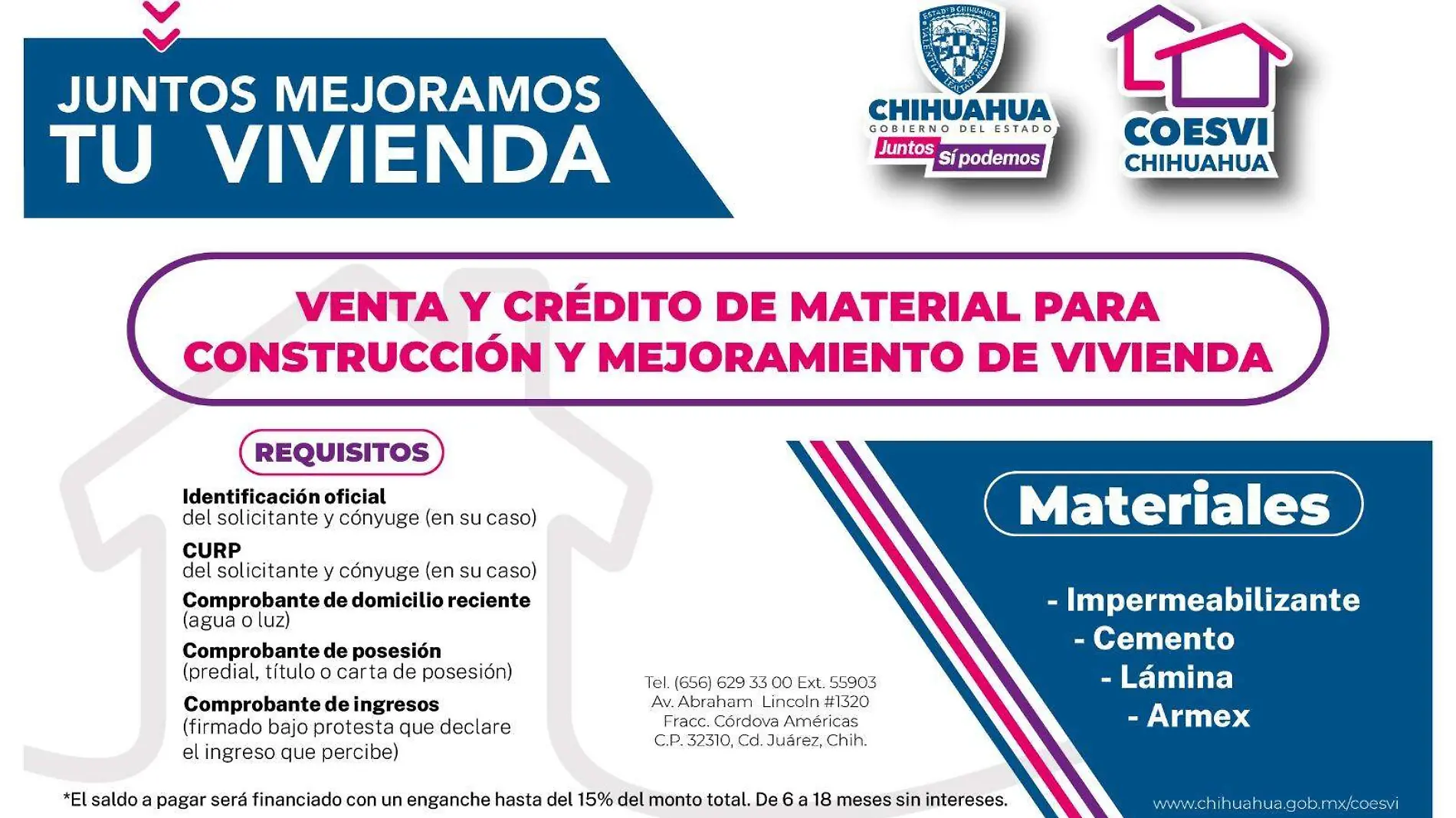 Juntos mejoramos tu vivienda